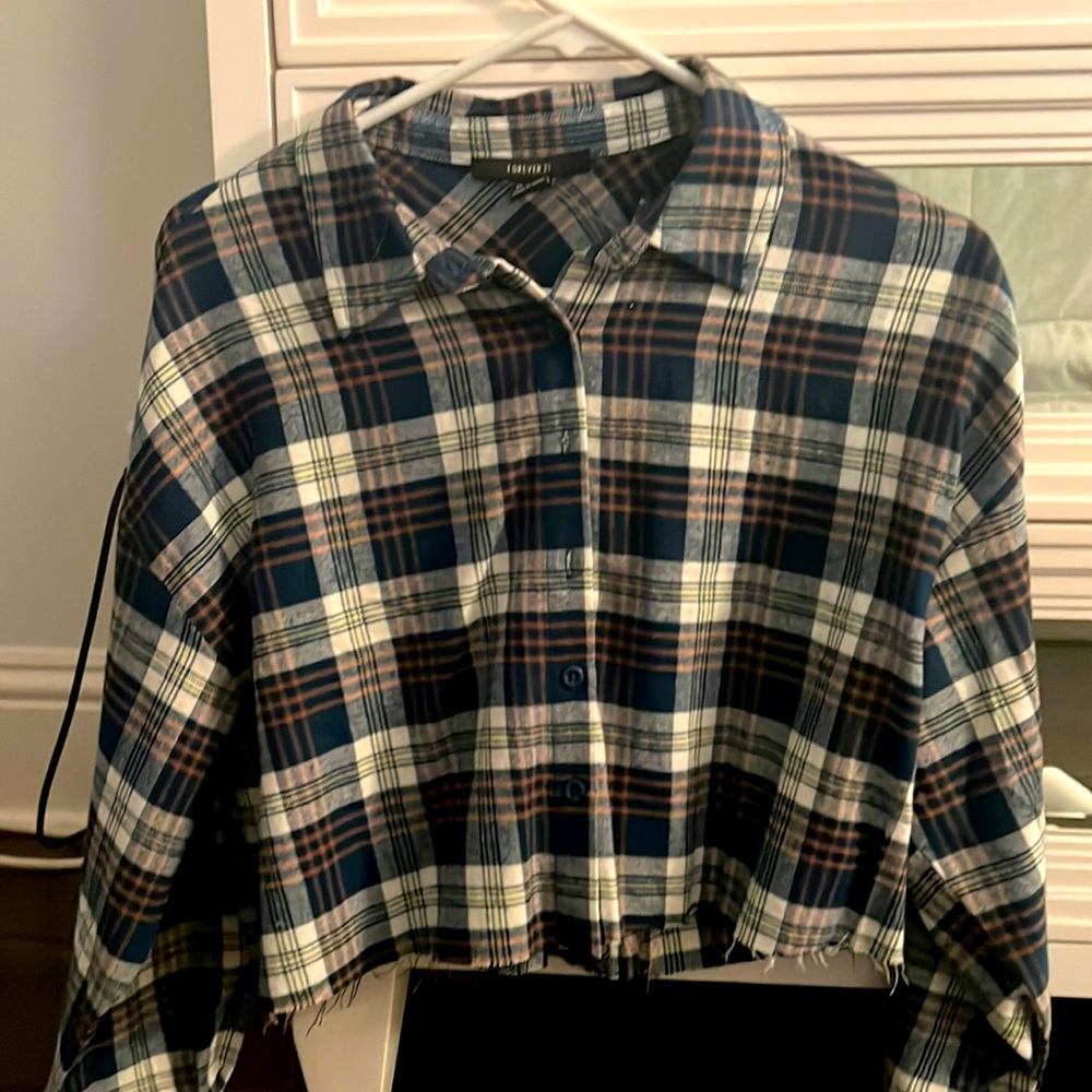 Long sleeve flannel top